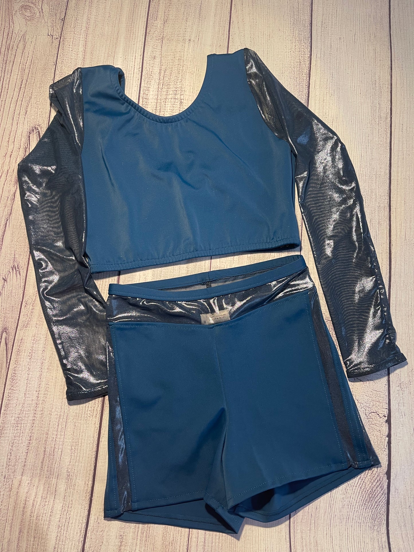 Size 10 crop top and shorts