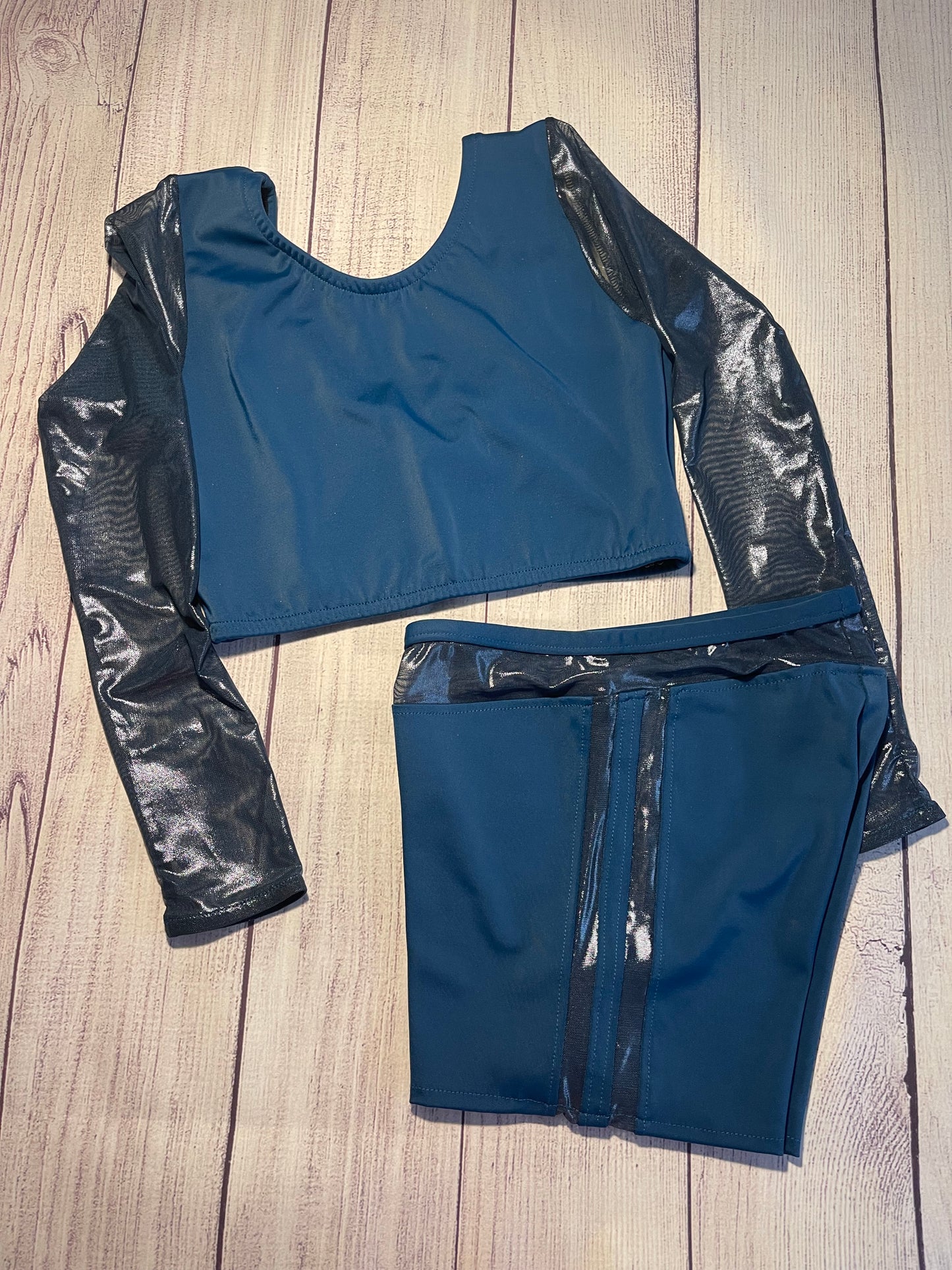 Size 10 crop top and shorts