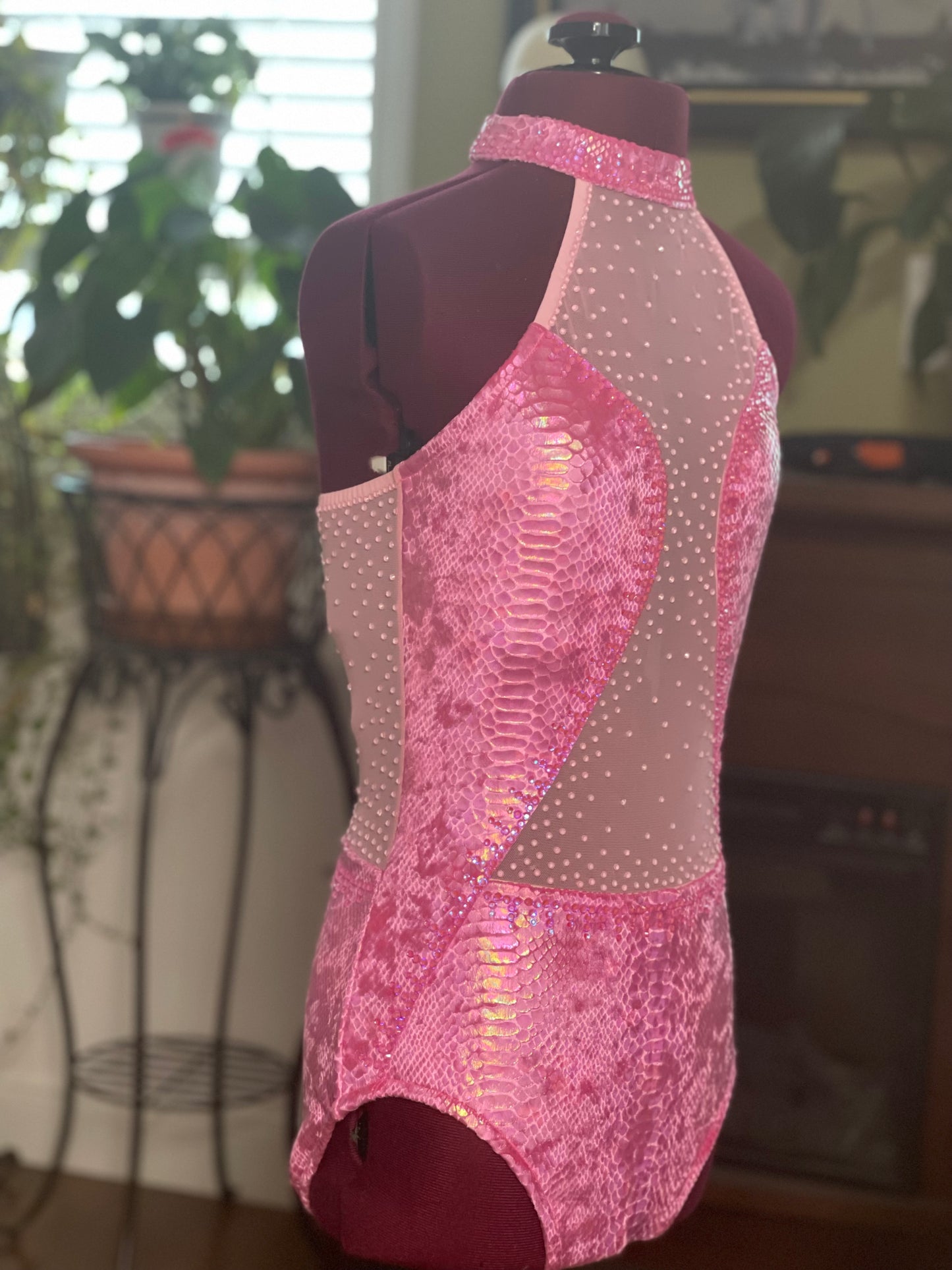 Adult XS Velvet Snakeskin Dance Costume Leotard