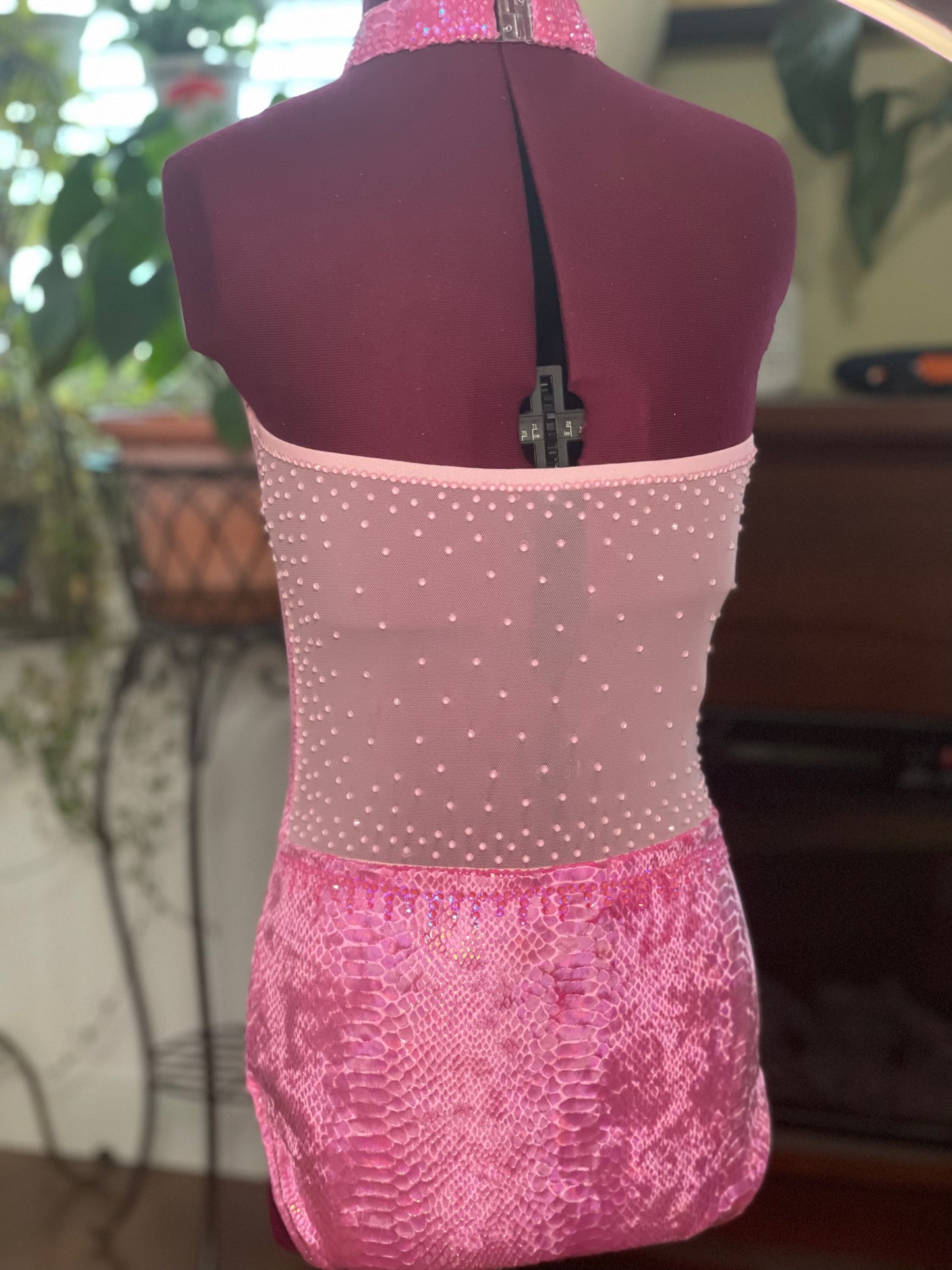 Adult XS Velvet Snakeskin Dance Costume Leotard