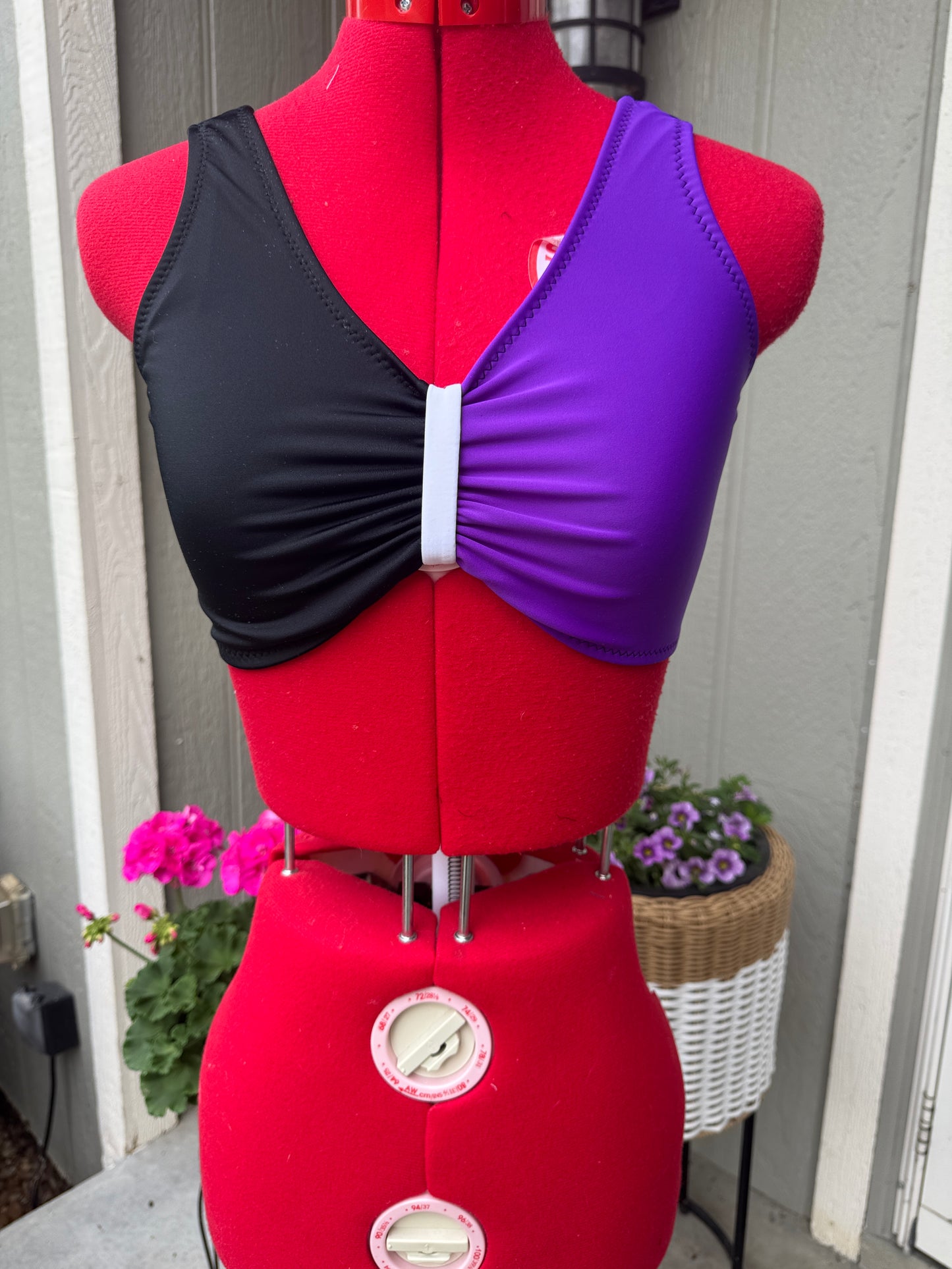 Two tone Dance Crop Top